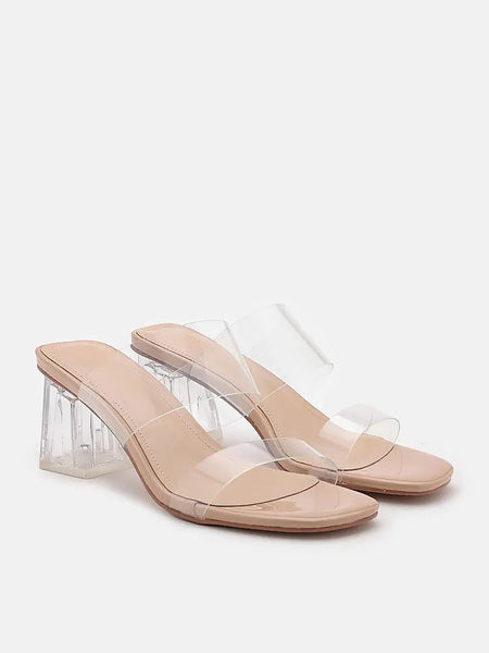 White plastic heels sale