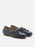 PAZZION, Aria Bow Knot Moccasins, Darkblue