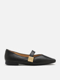 PAZZION, Aubrey Square Toe Mary Jane Flats, Black