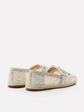 PAZZION, Avianna Lace and Bow Espadrilles, Beige