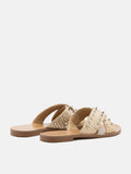 PAZZION, Beverly Casual Sandals, Almond