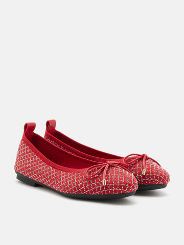 Brooke Crystal Grid Flyknit Flats