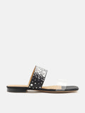 PAZZION, Carolina Crystal Embellished Slides, Black