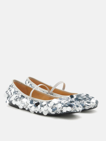 Christa Sequin Webbed Mary Janes