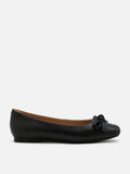 PAZZION, Clarice Bow Square Toe Flats, Black