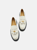 PAZZION, Danielle Tassel Loafers, Beige