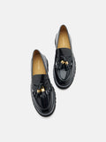 PAZZION, Danielle Tassel Loafers, Black