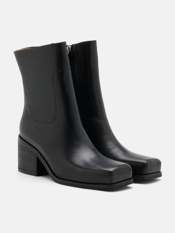 Eden Square Toe Leather Ankle Boots