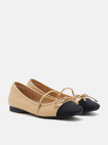 Emily Chained and Bow Mary Jane Ballet Flats