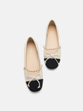 PAZZION, Emily Chained and Bow Mary Jane Ballet Flats, Beige