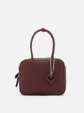 PAZZION, Gael Double Handle Structured Bag, Wine