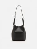 PAZZION, Gene Structured Top Handle Bag, Black