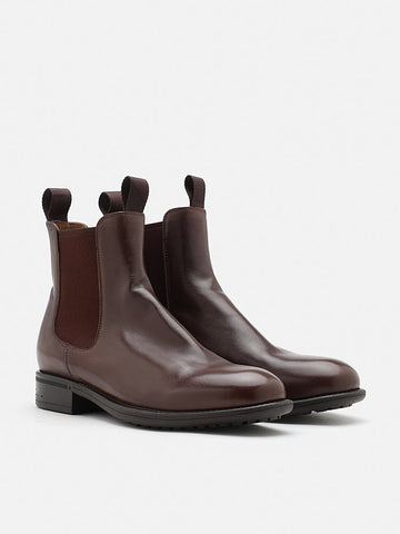 Gwen Calfskin Leather Chelsea Boots