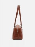 PAZZION, Joie Elongated Handle Shoulder Bag, Brown