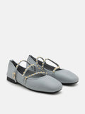 PAZZION, Kassandra Strappy Ballet Flats, Blue