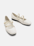 PAZZION, Kassandra Strappy Ballet Flats, White