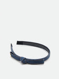 PAZZION, Keira Bow Denim Hair Band, Dark blue