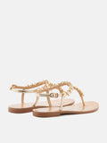 PAZZION, Kienna Embellished T-bar Sandals, Gold