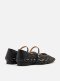 PAZZION, Leonie Woven Mary Janes, Black