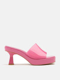 PAZZION, Lola Jelly Slip On Heels, Pink