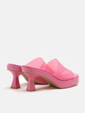 PAZZION, Lola Jelly Slip On Heels, Pink