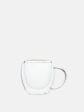 PAZZION, Lucasta Double-Walled Glass Coffee Mug (220ML), Transparent