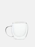 PAZZION, Lucasta Double-Walled Glass Coffee Mug (250ML), Transparent