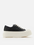 PAZZION, Lyra Platform Leather Sneakers, Black