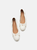 PAZZION, Melanie Accent Bow Ballerinas, Beige