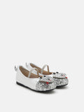 PAZZION, Mini Alessandra Glitter Flats, Silver