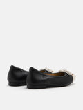 PAZZION, Nadia Two-Tone Bow Flats, Black