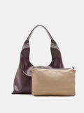 PAZZION, Ophelia Curved Shoulder Bag, Wine