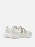 PAZZION, Renae Diamante Embellished Bow Sneakers, Beige