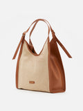 PAZZION, Verona Canvas Structured Tote, Brown