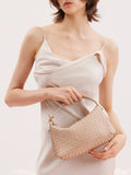 PAZZION, Xyla Woven Leather Bag, Almond