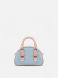 PAZZION, Yvonne Denim Top Handle Bag, Pink