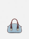 PAZZION, Yvonne Denim Top Handle Bag, Wine